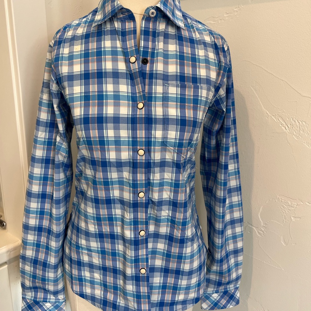 Stio Women Plaid Button Down Long Sleeve Shirt Size XS